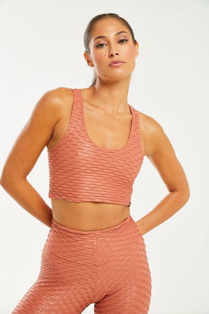 Chrome Cropped Tank Blush (Final Sale)