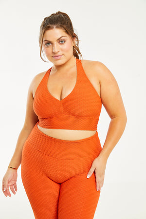 Croco Skin Curvy Top Paprika (FINAL SALE)