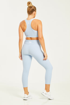 Croco Skin Cropped Leggings Something Blue (WITH SEAM-FINAL SALE)