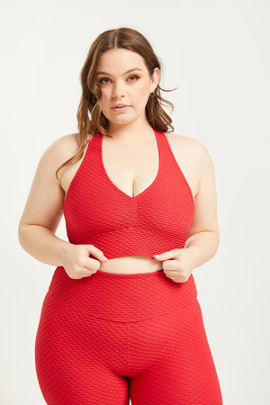 Croco Skin Curvy Top Cherry (FINAL SALE)