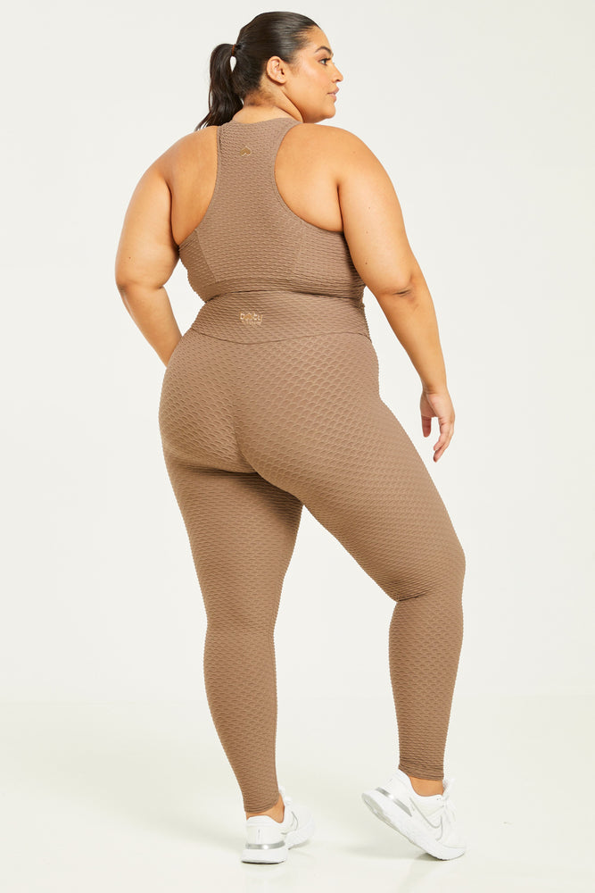 Croco Skin Leggings Mocha (WITH SEAM-FINAL SALE)