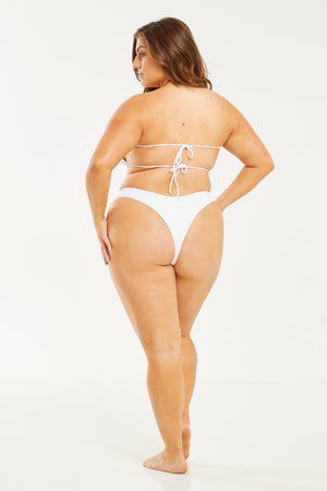 The Kelly Brazilian Bikini Bottom White