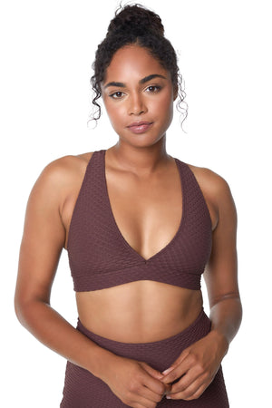 Croco Skin Deep V Top Mahogany (FINAL SALE)