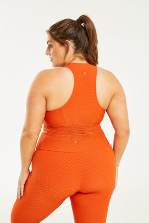 Croco Skin Curvy Top Paprika (FINAL SALE)