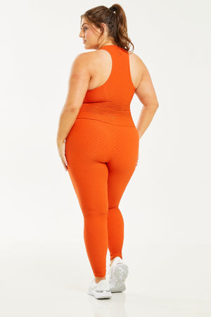 Croco Skin Leggings Paprika (WITH SEAM-FINAL SALE)