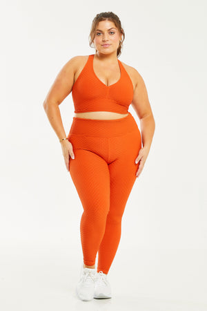 Croco Skin Leggings Paprika (WITH SEAM-FINAL SALE)