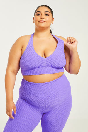 Croco Skin Curvy Top Violet (FINAL SALE)