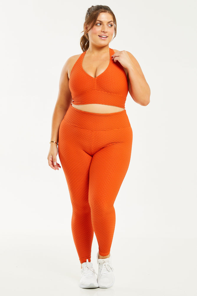 Croco Skin Leggings Paprika (WITH SEAM-FINAL SALE)