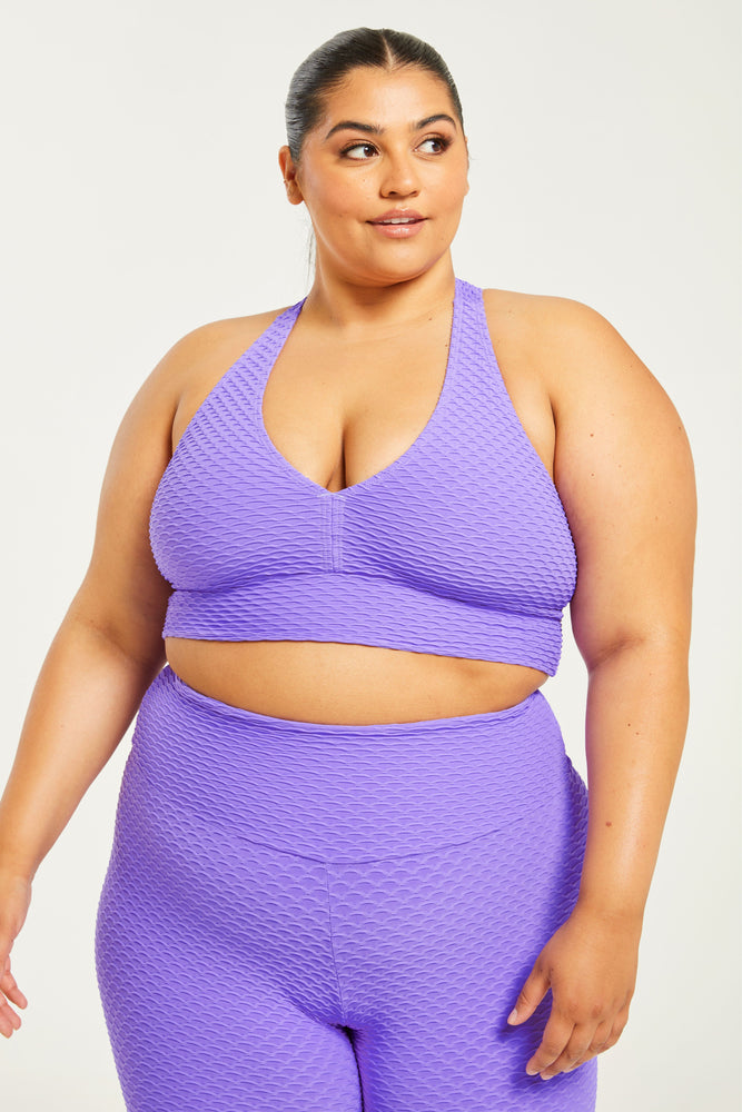 Croco Skin Curvy Top Violet (FINAL SALE)