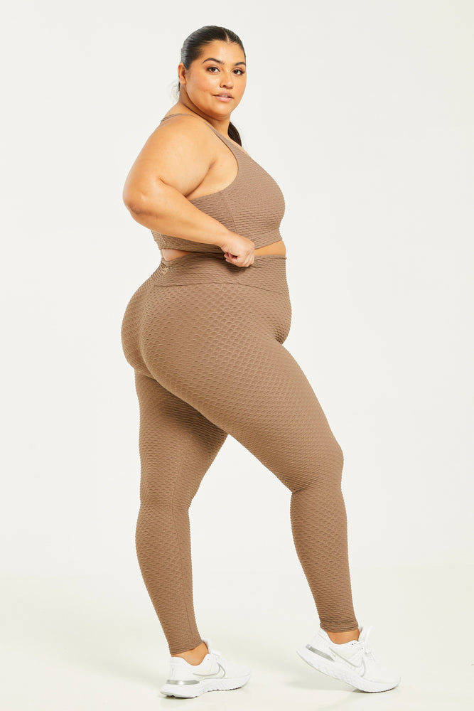 Croco Skin Leggings Mocha (WITH SEAM-FINAL SALE)