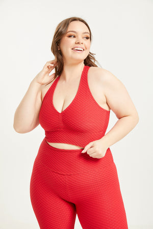 Croco Skin Curvy Top Cherry (FINAL SALE)