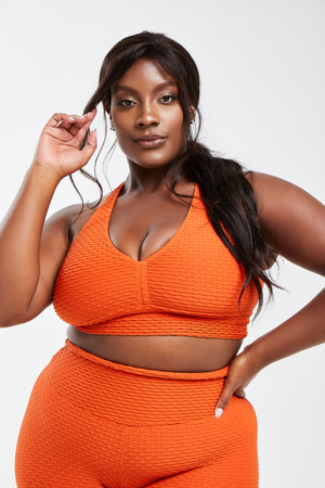 Croco Skin Curvy Top Paprika (FINAL SALE)