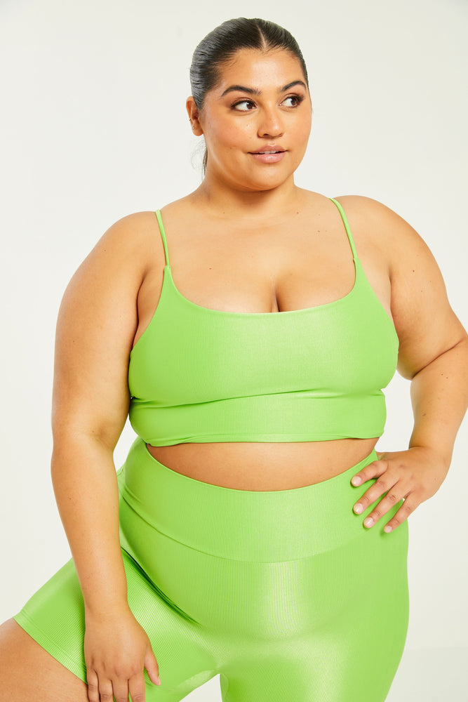 Hi-Shine Sculpting Bralette Lime (FINAL SALE)