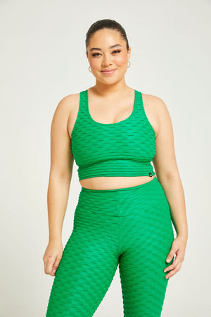 Chrome Cropped Tank Kelly Green (FINAL SALE)