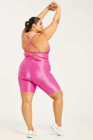 Hi-Shine Bike Shorts Hot Pink (FINAL SALE)