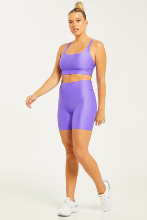 Hi-Shine Bike Shorts Violet (FINAL SALE)