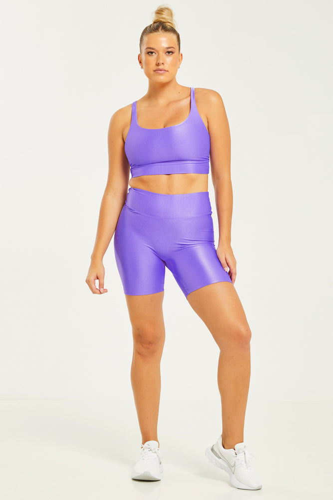 Hi-Shine Bike Shorts Violet (FINAL SALE)