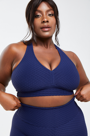 Croco Skin Curvy Top Midnight Blue (FINAL SALE)