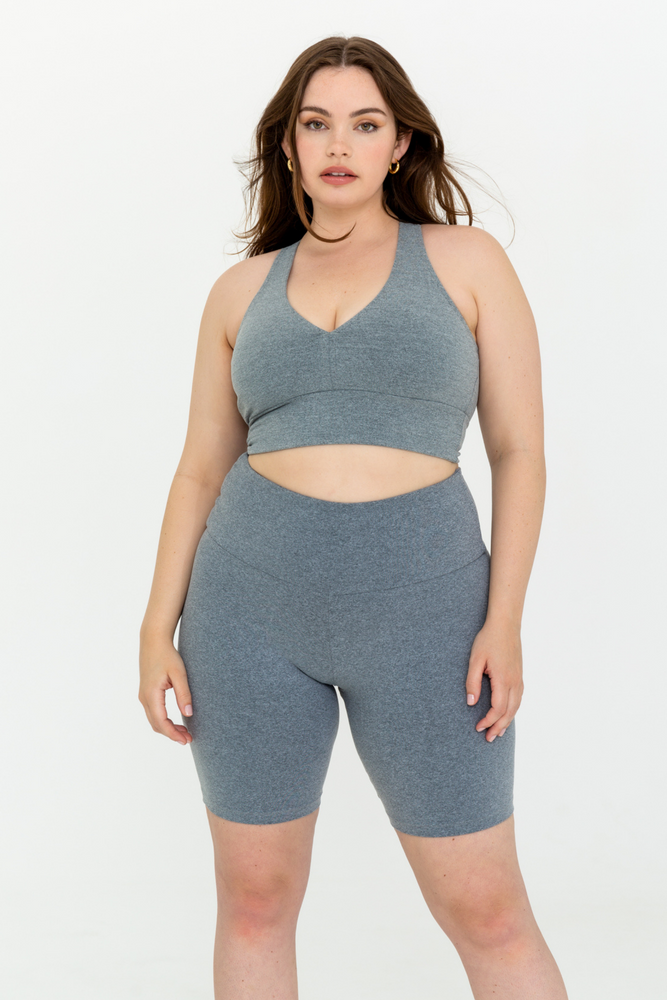 Not Your Average Basic Curvy Top Heather Grey