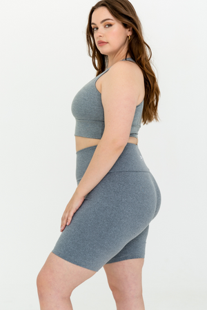 Not Your Average Basic Curvy Top Heather Grey