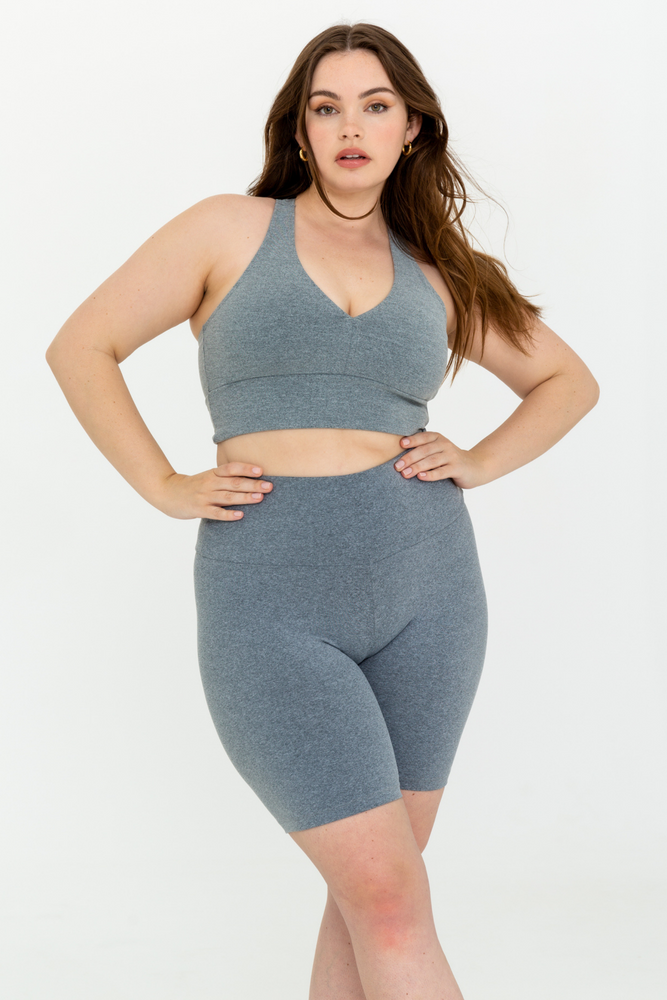 Not Your Average Basic Curvy Top Heather Grey