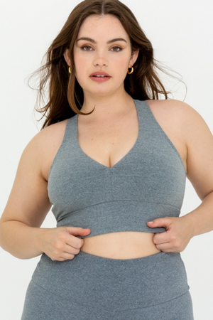 Not Your Average Basic Curvy Top Heather Grey