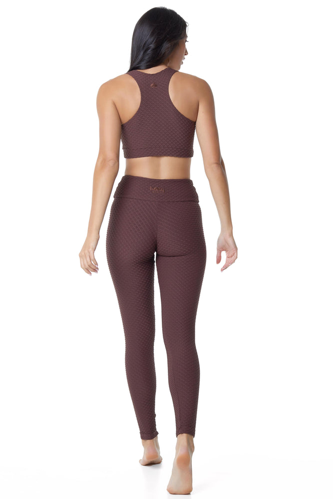 Croco Skin Leggings Mahogany (WITH SEAM-FINAL SALE)