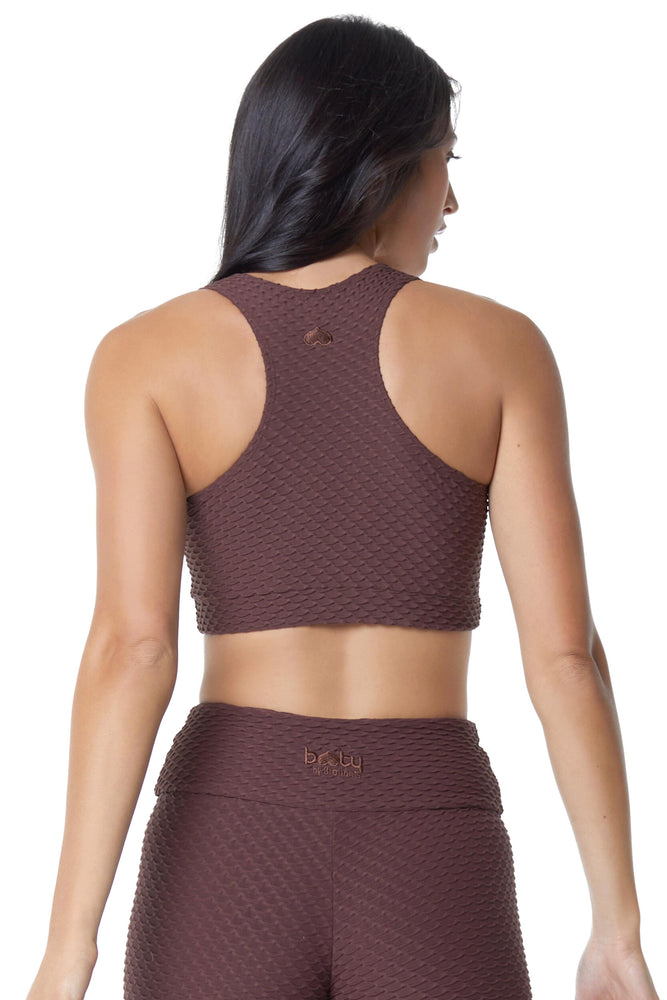 Croco Skin Scoop Top Mahogany (FINAL SALE)