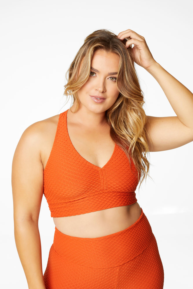 Croco Skin Curvy Top Paprika (FINAL SALE)