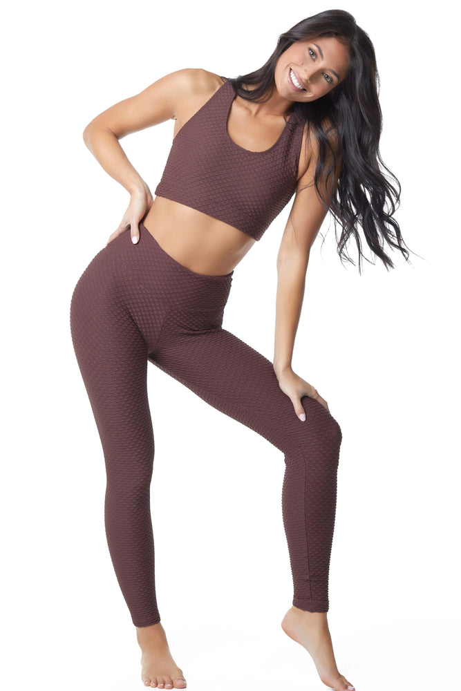 Croco Skin Leggings Mahogany (WITH SEAM-FINAL SALE)