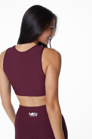 Croco Skin Reveal Top Merlot