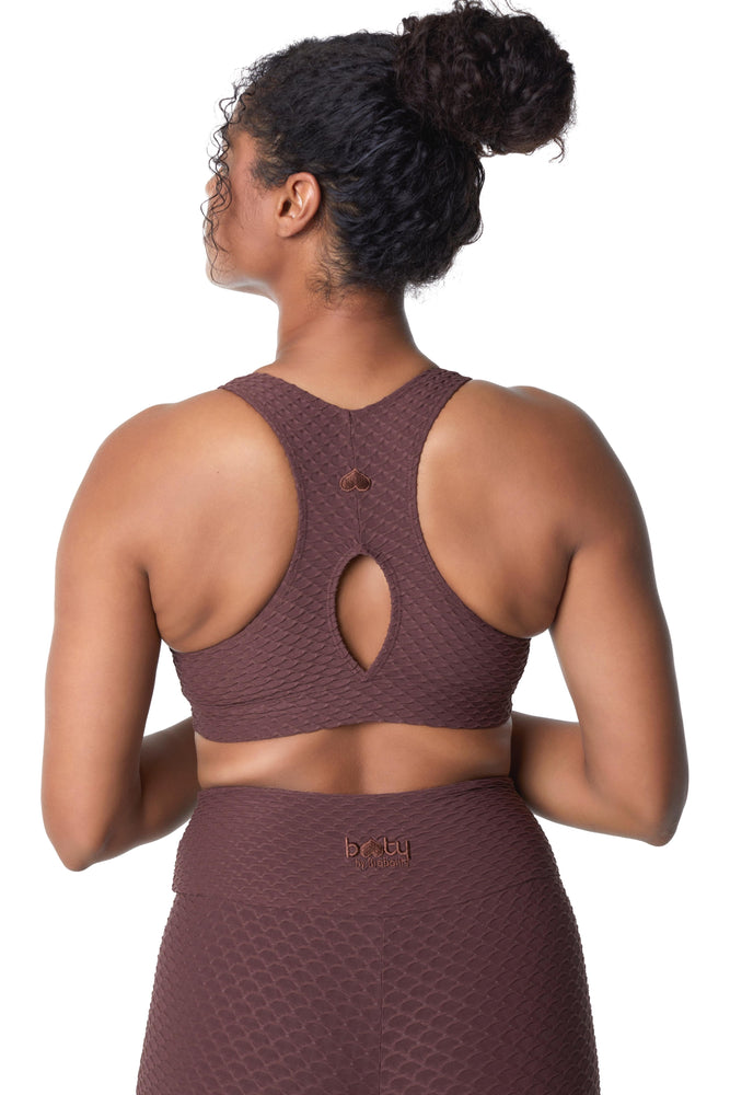 Croco Skin Deep V Top Mahogany (FINAL SALE)