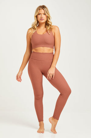 Croco Skin Leggings Cinnamon (WITH SEAM-FINAL SALE)