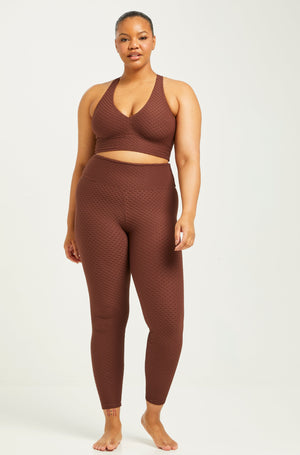 Croco Skin Leggings Mahogany (FINAL SALE)