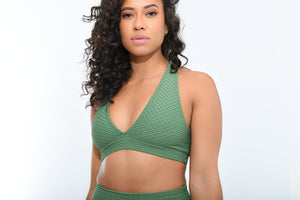 Croco Skin Deep V Top Sage (FINAL SALE)