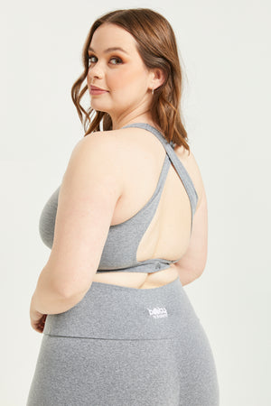 Stretch Scoop Top Heather Grey